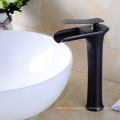 A0031-F2W Sanitary Single Hole Brass Bathroom Vanity Wash Basin Sink Mixer Black Waterfall Faucet